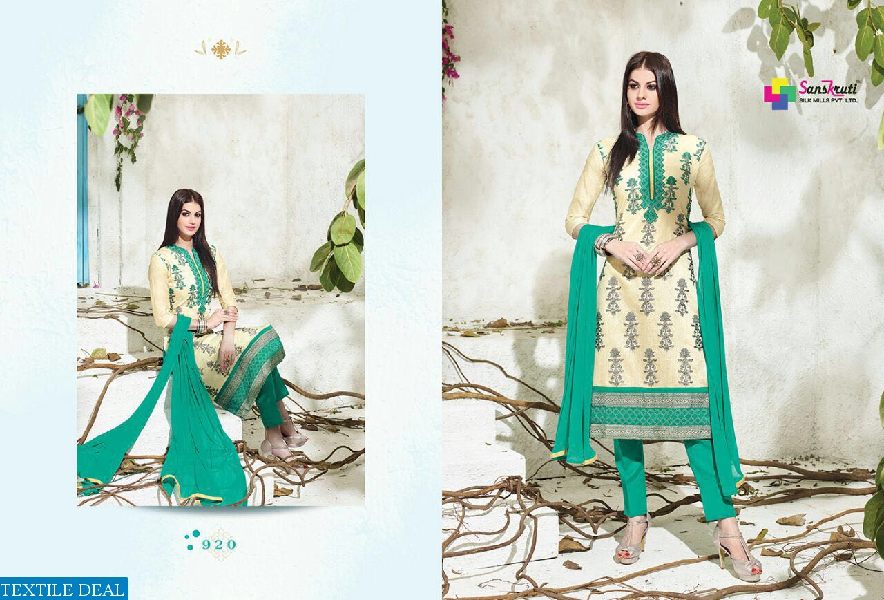 sanskruti samira Wholesale pure chanderi dress material